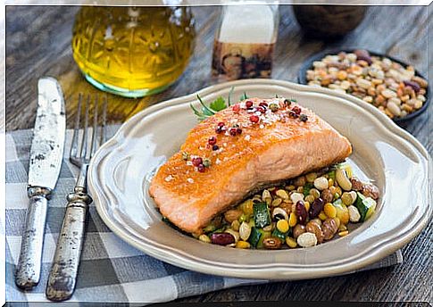 Salmon is a great choice for protein and omega-3 fatty acids.