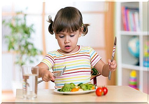 Motor ability allows children to take and use a knife and fork.