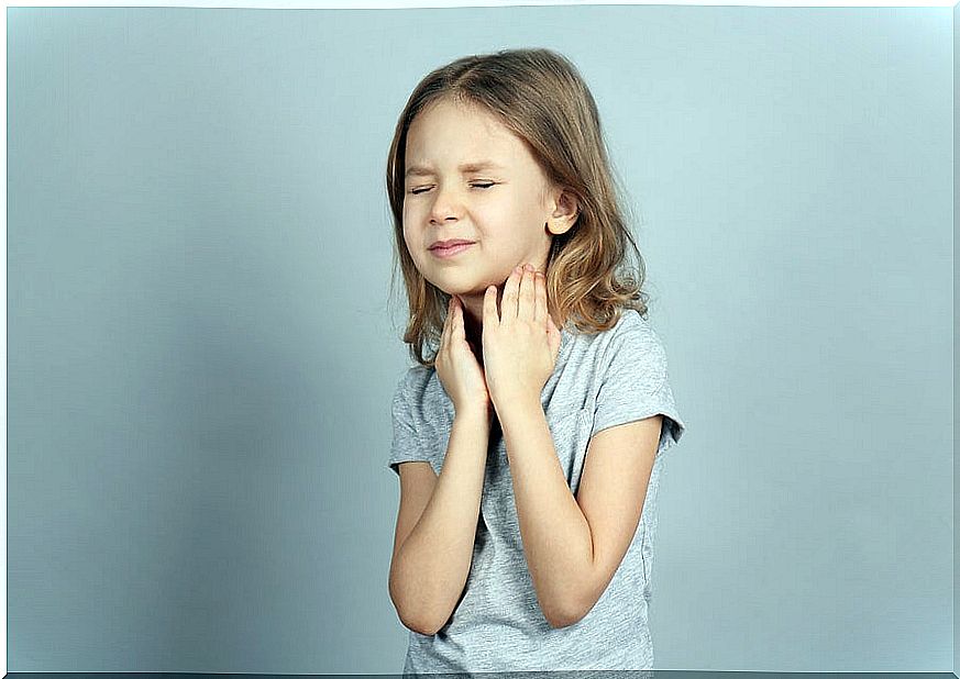 Little girl with different childhood allergies suffering from an anaphylactic sock.