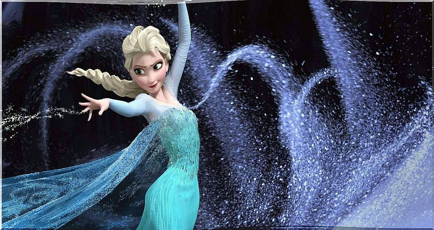 Frozen  Elsa, the ice queen.