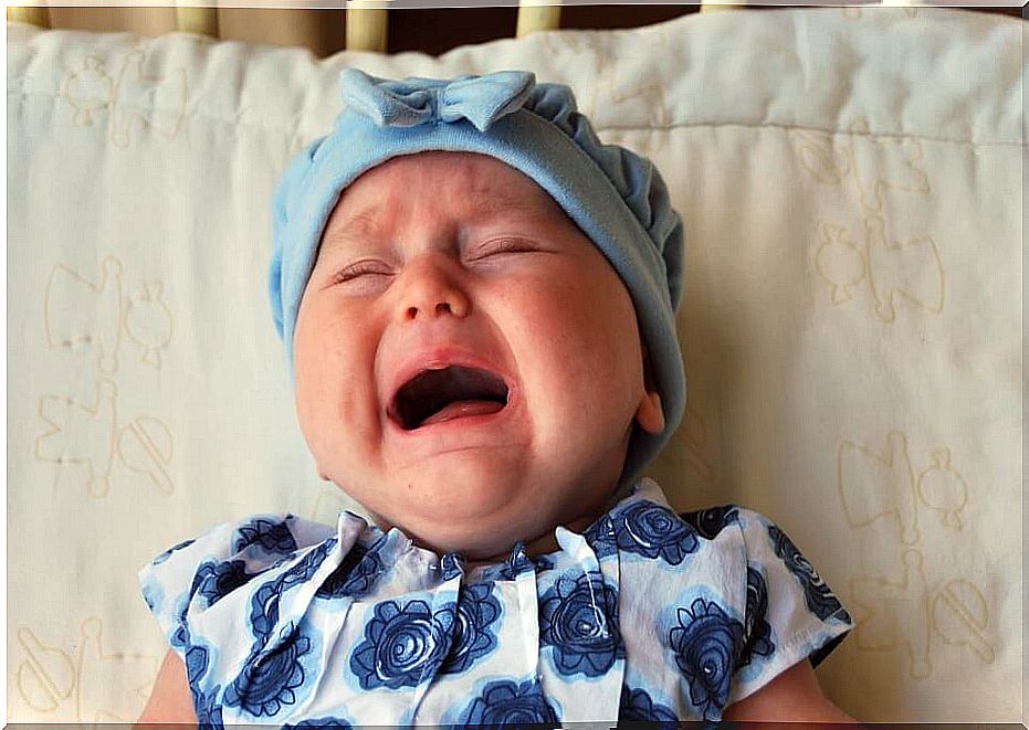 Newborn babies with colic have intense crying spells.