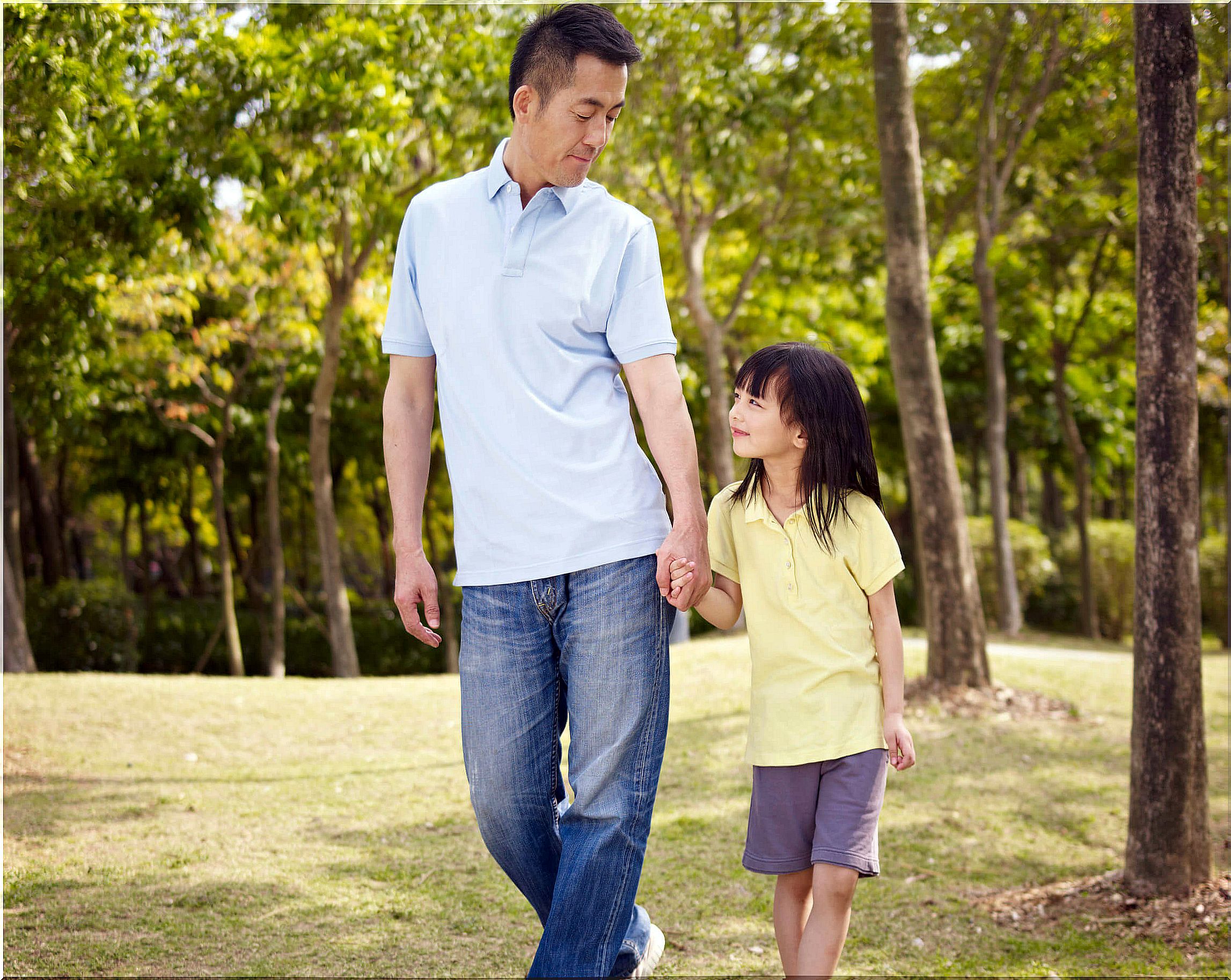 Father talking to his daughter and telling her the truth.